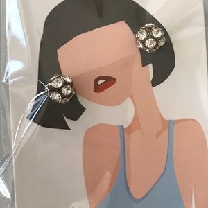 Earrings Rhinestone Round Balls